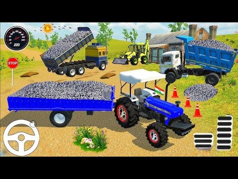 🔴Drive JCB and Uploading 🪨🏗Stone From Dumper🌋 Truck in Game #truck #jcb #tractor