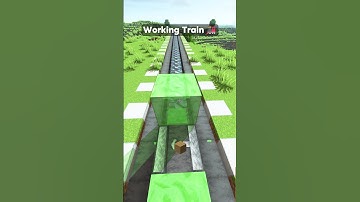 Minecraft Working Train 🚂🤓 (Sunroof) #shorts #minecraft