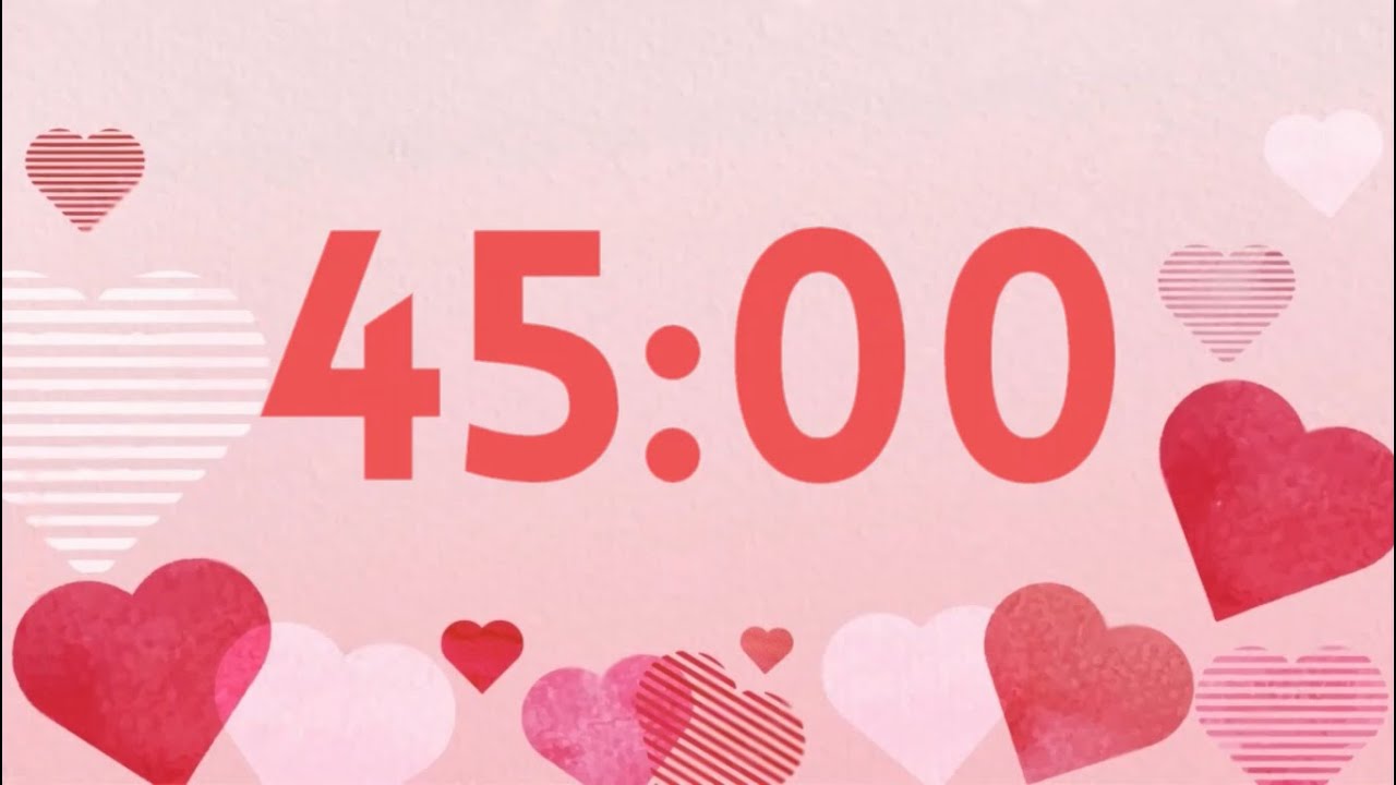 45 minute valentine timer (piano tones at end)
