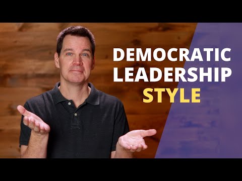 वीडियो: एक लोकतांत्रिक नेतृत्व शैली क्या है