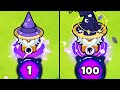 Level 1 Vs. MAX Level 100 WIZARD Paragon! (Bloons TD 6)