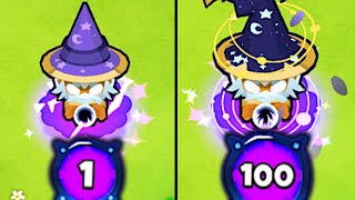 Level 1 Vs. MAX Level 100 WIZARD Paragon! (Bloons TD 6)