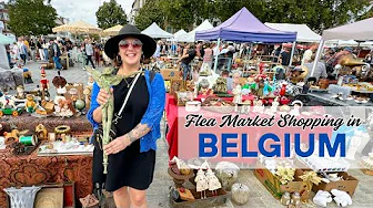 WE FOUND SOME AMAZING DEALS! | Thrift With Me | Thrifting For Resale | Belgium Flea Markets