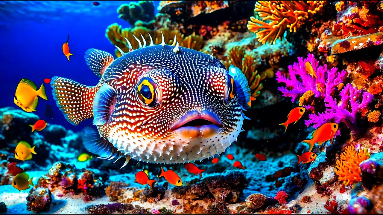 🌊 Secrets Beneath the Blue — Glowing Reefs, Ocean Sounds & Deep Calm | 8K Deep Colors