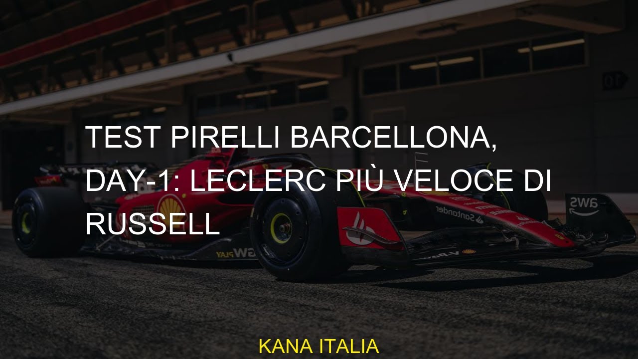 Test Pirelli Barcellona, day-1: Leclerc più veloce di Russell - YouTube