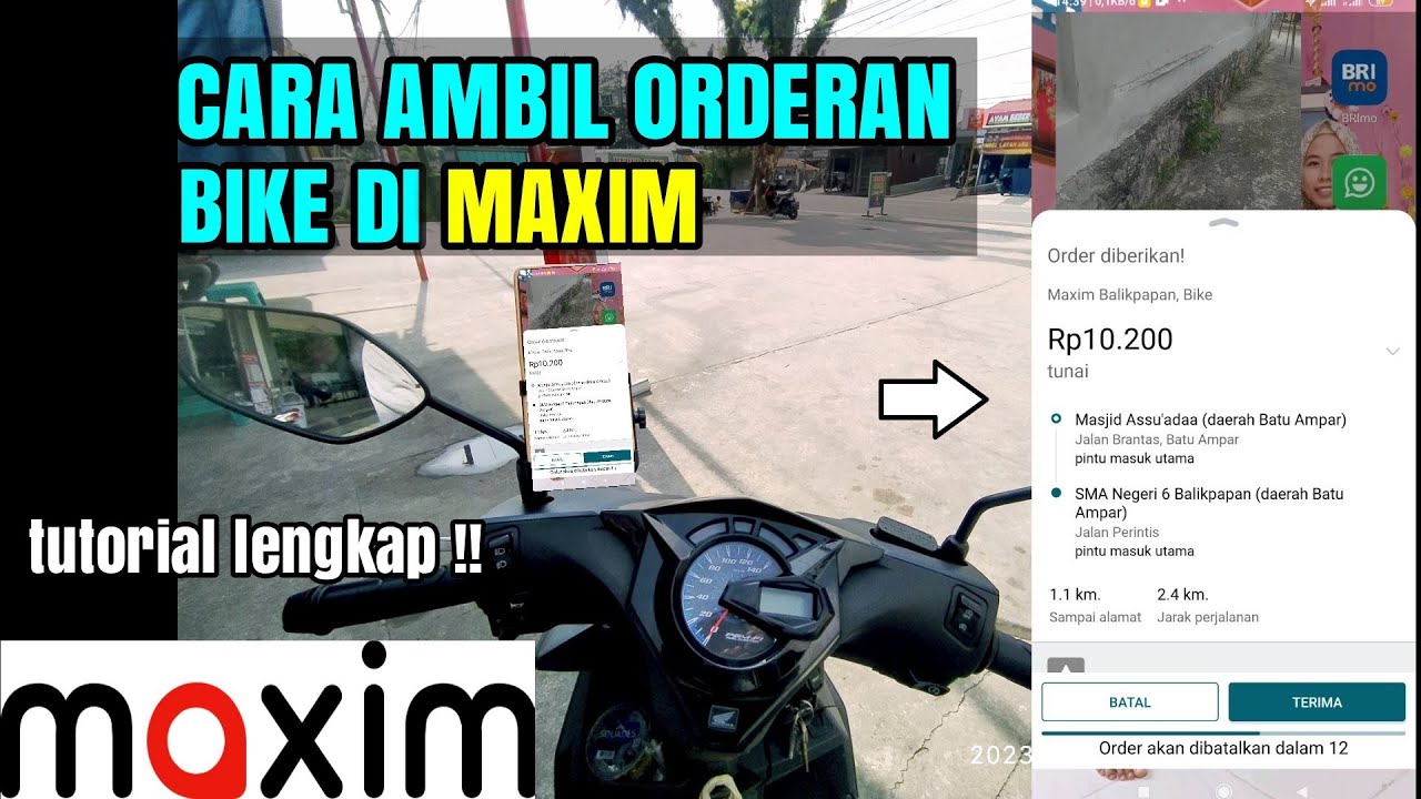 cara mengambil orderan bike/penumpang di maxim || tutorial lengkap ...