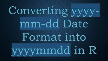 Converting yyyy-mm-dd Date Format into yyyymmdd in R
