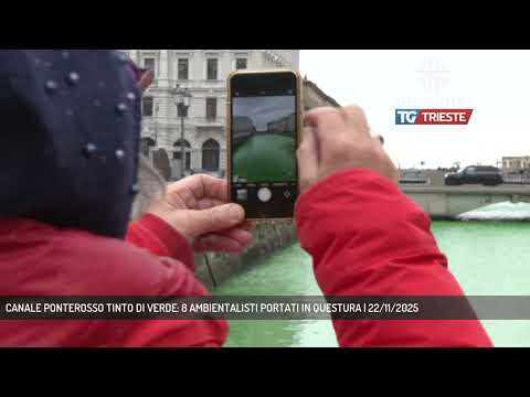 CANALE PONTEROSSO TINTO DI VERDE: 8 AMBIENTALISTI PORTATI IN QUESTURA | 22/11/2025