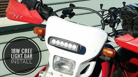 18w Cree 6 inch eBay LED Light Bar Install and Test on a Dual Sport | RHK Enduro Handlebar Test