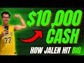 Jalen Just CASHED OUT For $10,000 On A $10 Slip 🤯📈