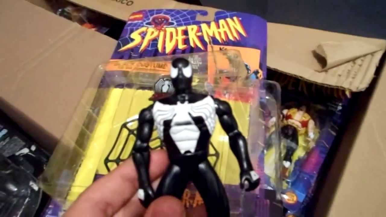 spiderman black costume TOY BIZ 1995 - YouTube