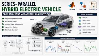 Series Parallel Hybrid Electric Vehicle Modelling using MATLAB | Simulink | Stateflow