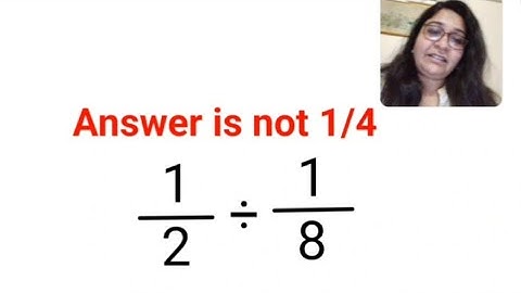 1/2÷1/8 = ? Het antwoord is niet 1/4. Velen faalden! Lukt het jou? #wiskunde #trending #ontdekken...