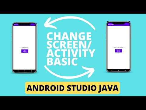 Change activity or screen in Android Studio using Java