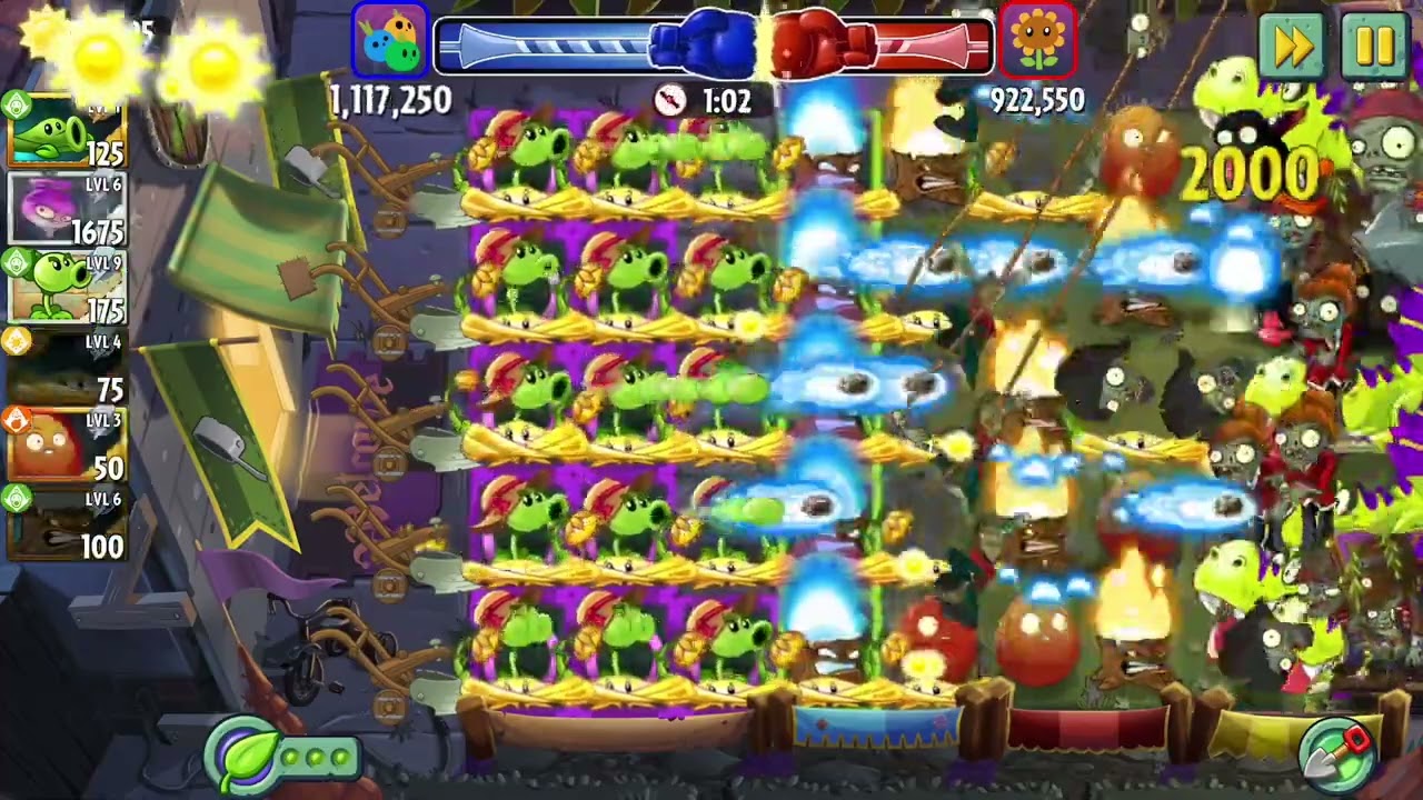 Plants vs zombies 2 Arena Mega Gatling Pea's Mega Season - YouTube