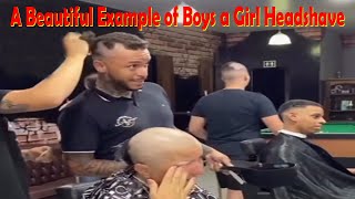 A Beautiful Example of Boys a Girl Headshave Buzz Hair Cut | Head Shave Viral 2023 screenshot 1