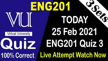 ENG201 Quiz 3 Solution 2021 | 25 Feb Fall 2020 |  ENG201 Quiz 3 Solved | AM Knowledge Official
