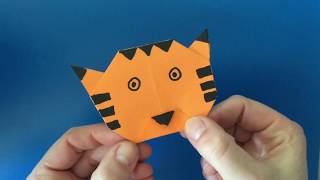  Comment faire un tigre en papier  Bricolage facile en papier  Origami Facile à faire