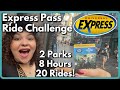 Universal Orlando Express Pass Ride Challenge (Both Parks 8 hours) | *Bonus Hagrid's & VelociCoaster