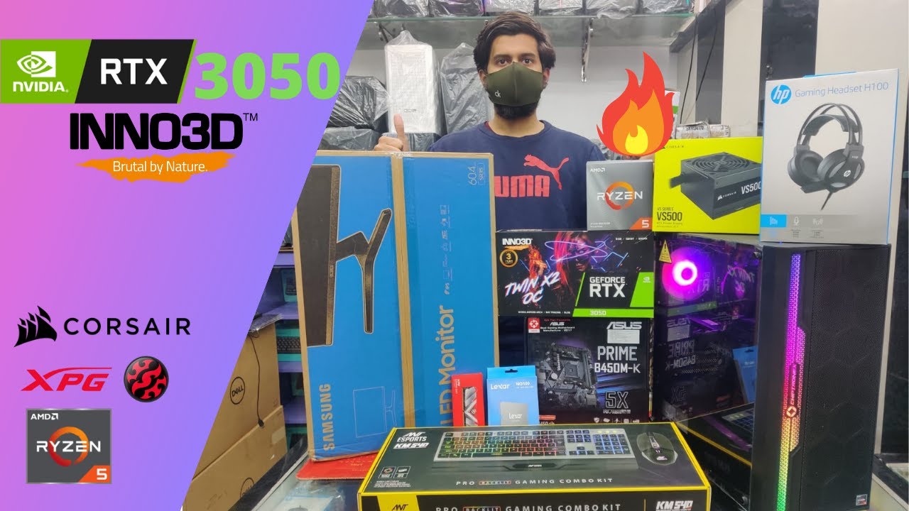 83800rs gaming pc build | RTX 3050 8GB | 24inch IPS display | Ryzen5 3500 | 16GB RAM | 240SSD 1TB HD