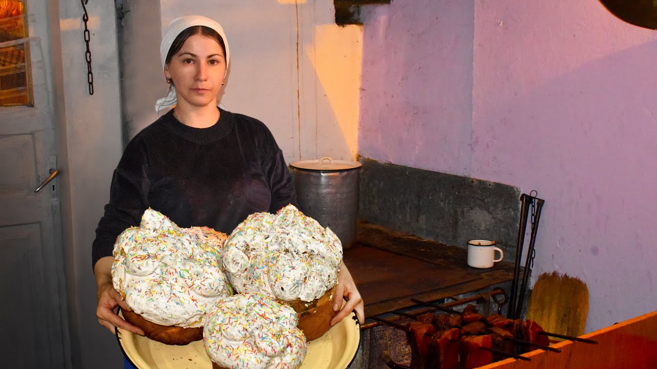 Far from Civilization: LONELY Woman in the Mountains Celebrates EASTER