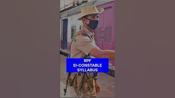 RPF SI CONSTABLE SYLLABUS✅ #rpf #shorts
