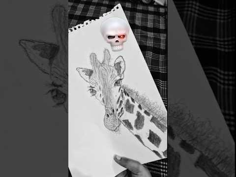 draw giraffe 😊 #animal #drawing #giraffe