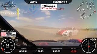 Porsche CRASH after chasing a 2007 C6 Z06 at Chuckwalla on March 24 2024