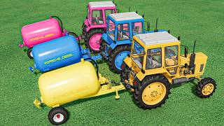 TRANSPORTING Mini  URSUS TRACTORS to SLURRY WITH TANKER !  FS 22