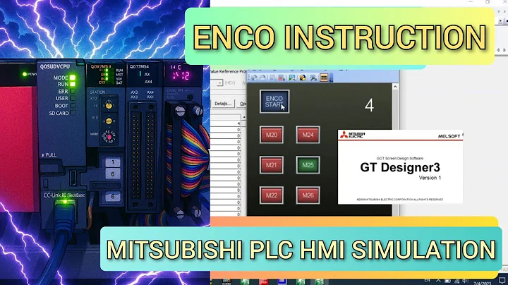 GX Works2 : ENCO (Encode) Instruction Mitsubishi PLC With HMI GOT2000 GT Designer3 Simulation