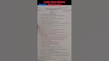 12th Physics Lahore Board Paper 2023 ( Morning ) #allpunjabboards #fscpart2 #guesspaper2023