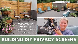 How we built my DIY privacy screen | Summer 2023 patio makeover | Little Blessed Nest