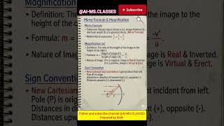 Class 10th Science Chapter 10 ! Light, Reflection and Refraction ! Quick Notes in English