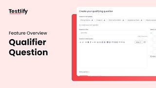 Filter Candidates with Qualifier Custom Questions | Testlify