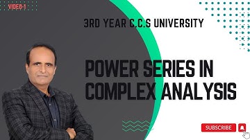 (Lect-01)POWER SERIES IN COMPLEX ANALYSIS /b.sc.3rd year ccs