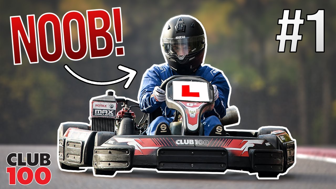 NOOB tries competitive karting! (Club 100) #1 COMEBACK!! - YouTube