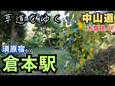中山道 木曽路を歩く.07　雑草魂との戦い／須原宿～倉本駅（5.5km 長野県大桑村-上松町）　Nakasendo　Suhara-Kuramoto　Nagano-Japan