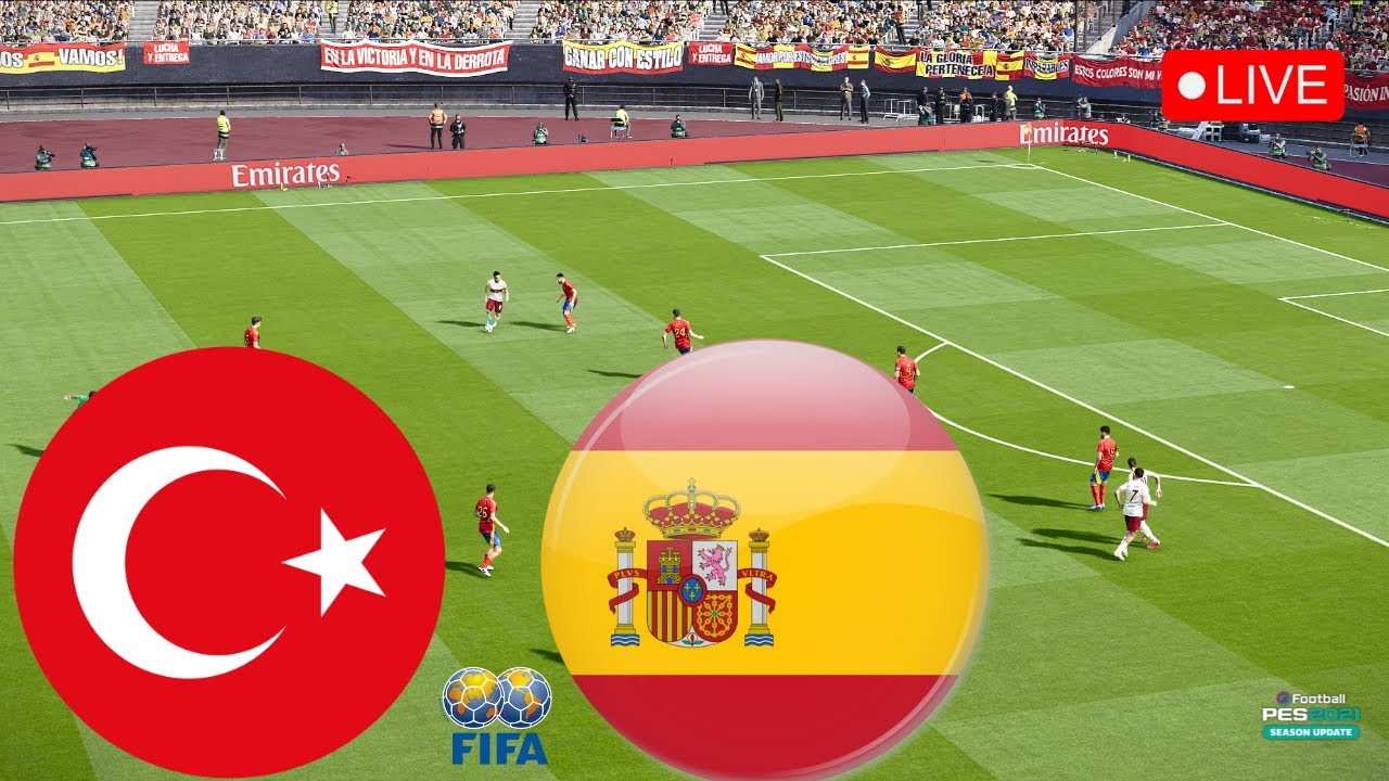 🔴[LIVE] Turkey vs Spain • World Cup 2026 Qualifiers Europe • PES 21 Full Match Simulation