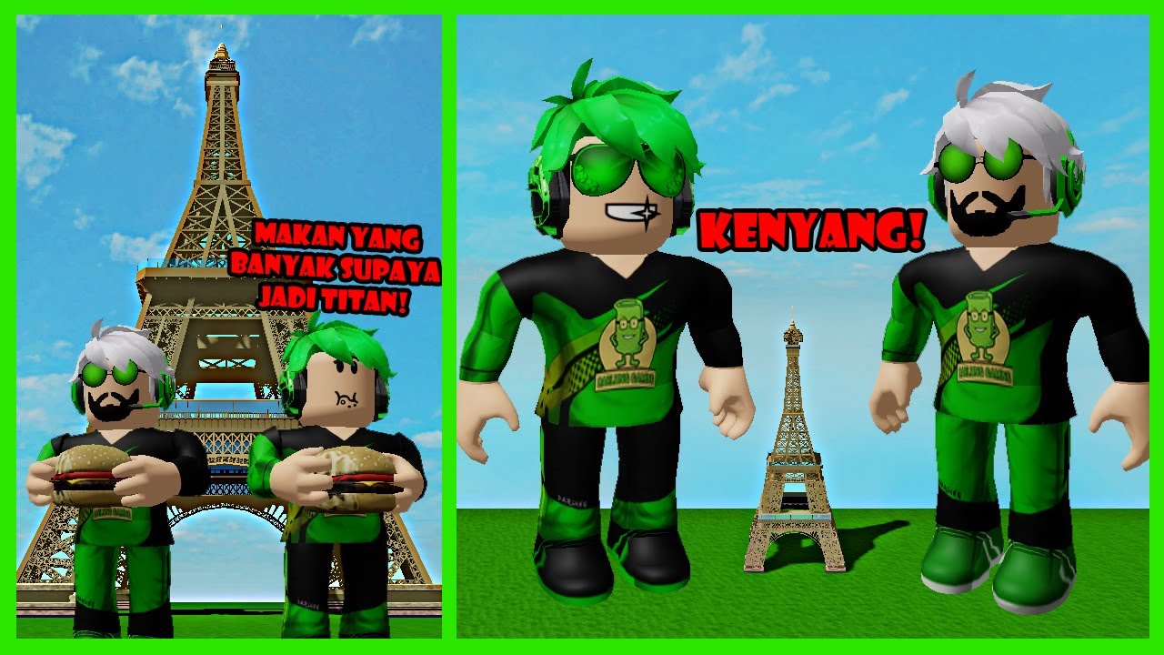 Darlung & Wak Darlung Tumbuh Menjadi Titan Karena Tidak Mau Berhenti Makan Di Roblox