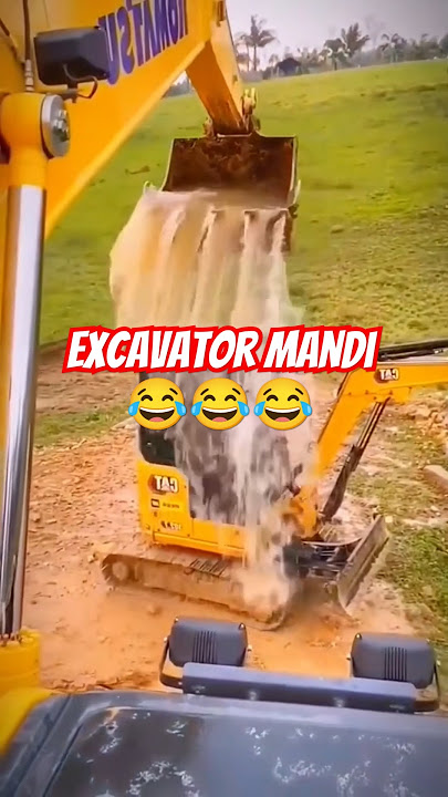 Excavator taking a bath #excavator #beko #cute