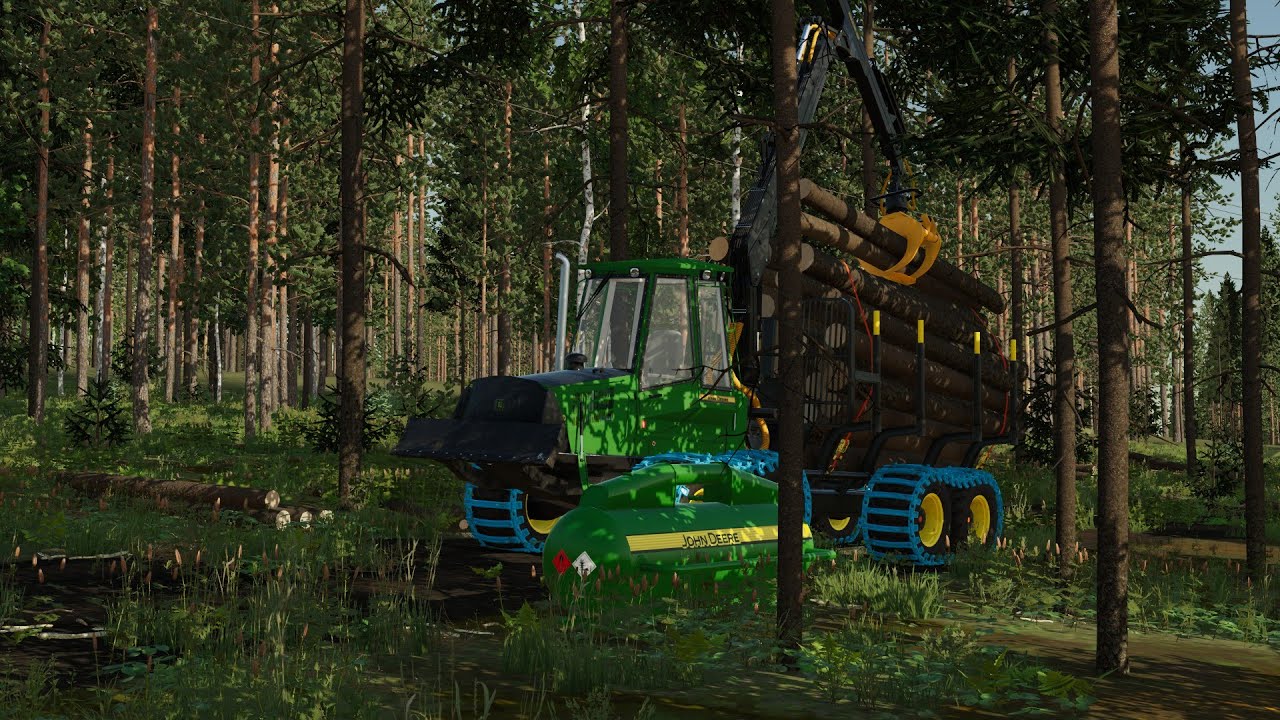 Lastar ett lass timer med John Deere 1110d