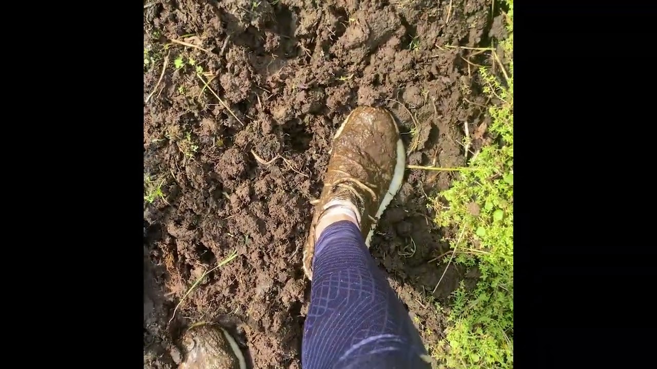 Rolling in mud with blue Nike PSG tracksuit and yeezy Zebra