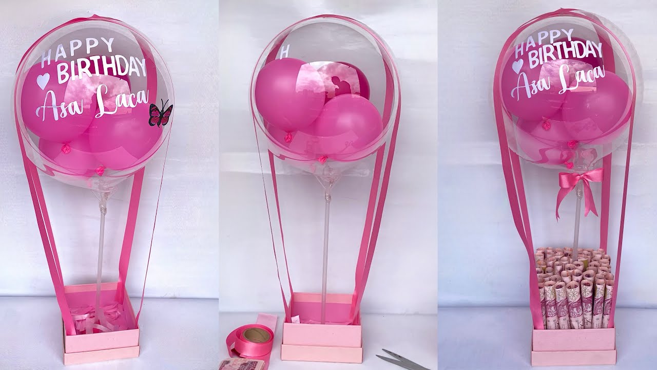 DIY Hot air balloon Gift hamper / Easy hot air balloon tutorial / how