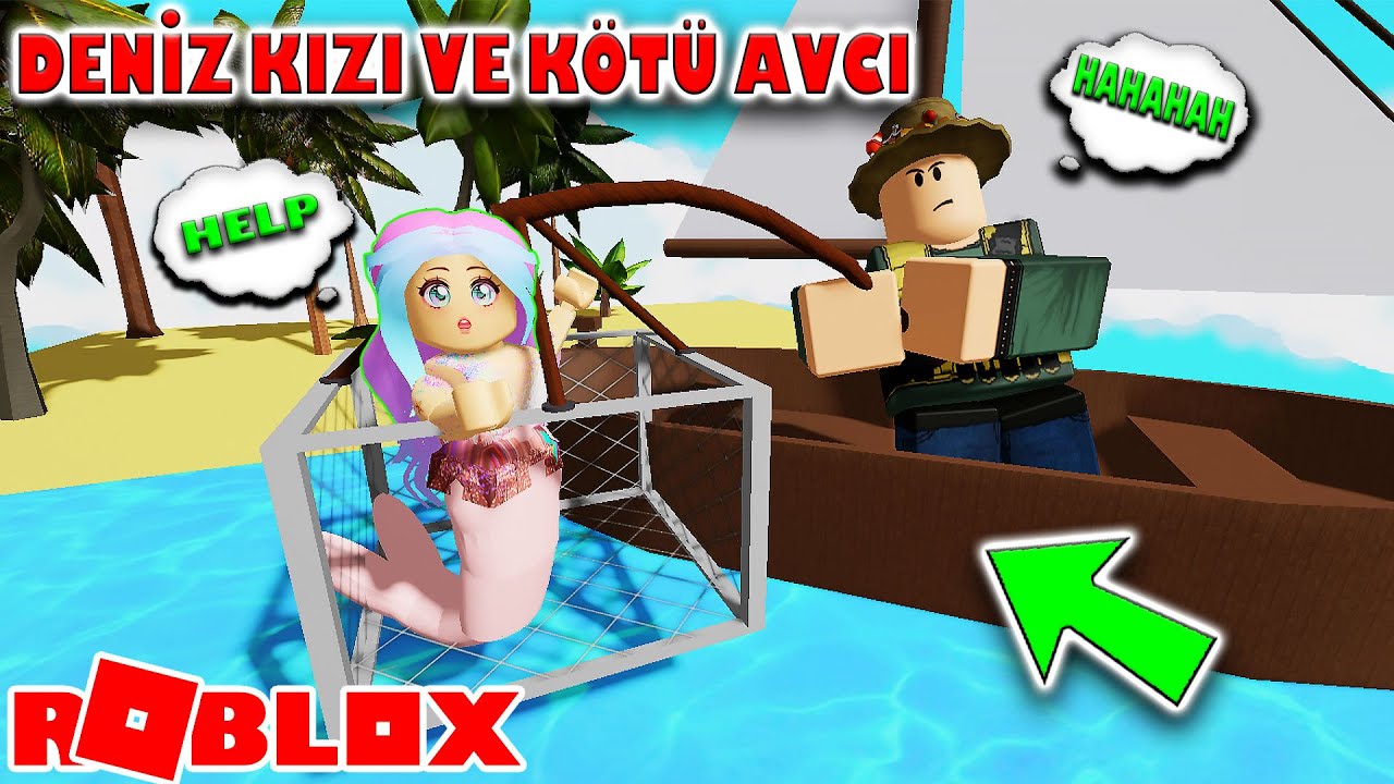 🧜🏼‍♀️ DENİZ KIZI VE KÖTÜ AVCI HİKAYESİ 😈 ( GÜLMEK GARANTİ )😂 | ROBLOX ! 😂