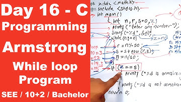 Check Armstrong number in C || Day 16 || Readersnepal