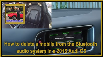 How to delete a mobile from the Bluetooth audio system in a 2015 Audi Q5