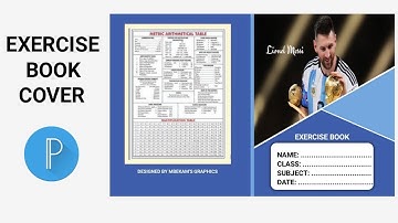 SIMPLE EXERCISE BOOK COVER DESIGN | PIXELLAB TUTORIAL 2023