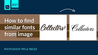 How to find similar fonts from image in photohshop