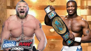 Brock Lesnar Vs Shelton Benjamin. Smackdown Vs Raw 2006. TV Match