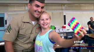 Soldiers Coming Home #86 Marine homecoming surprises little sister